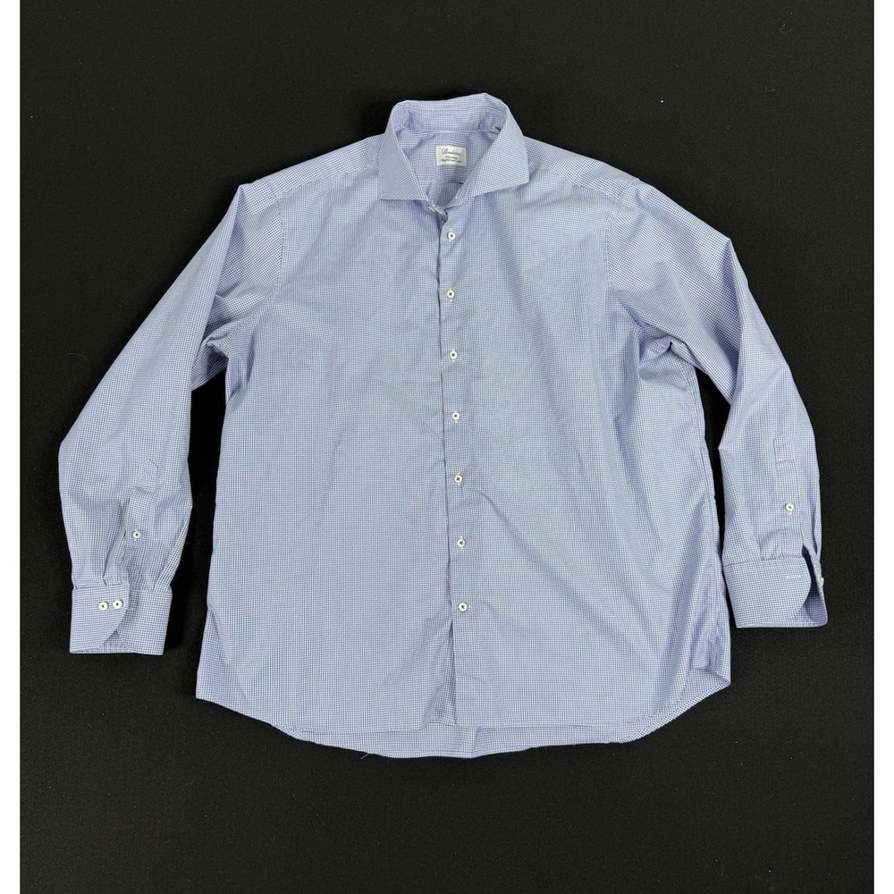 Stenströms Fitted Body Micro Houndstooth Dress Shirt Super Cotton 18.5 & 36/37